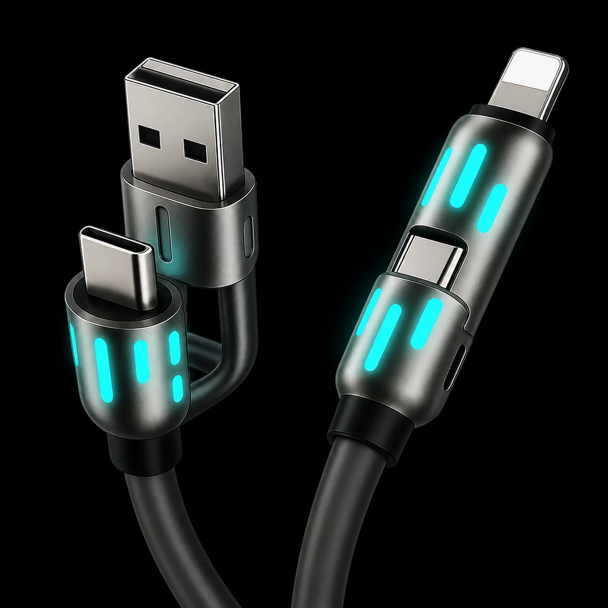 Cable de carga rápida 4 en 1